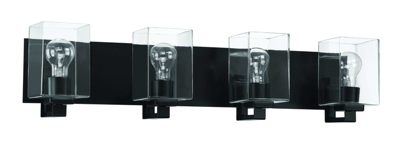 Craftmade 18532FB4 McClane 4 Light Bathroom Vanity Light -Flat Black