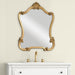 Avenel Distressed Gold Mirror | Classic Ornate Engineered Polymer Frame Bathroom Vanity Mirror (26 in. W x 35 in. H x 2 in. D)