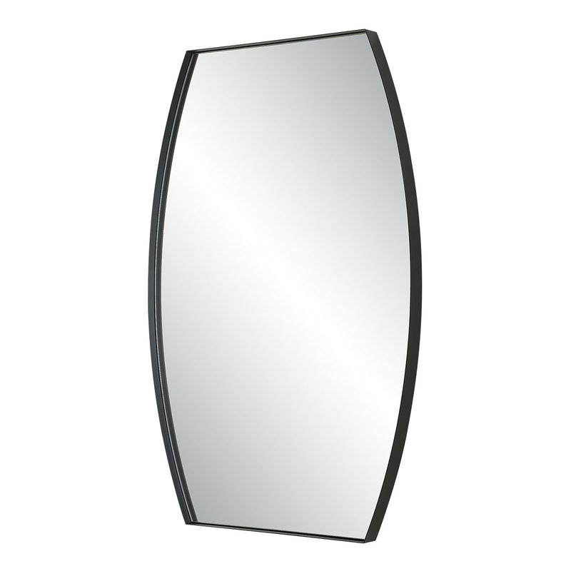 Mirvex Matte Black Mirror | Modern Convex Iron Frame Bathroom Vanity Mirror Mounted Vertical or Horizontal (24 in. W x 36 in. H x 2 in. D)