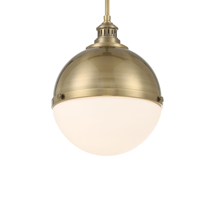 Minka Lavery Vorey 15.5" 1 Light Pendant-Oxidized Aged Brass