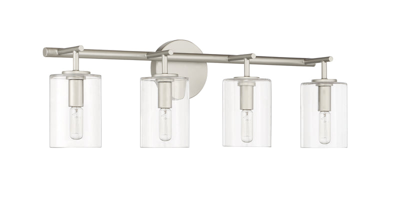Craftmade 55604-SN Hailie 4 Light Vanity -Satin Nickel - ALCOVE LIGHTING