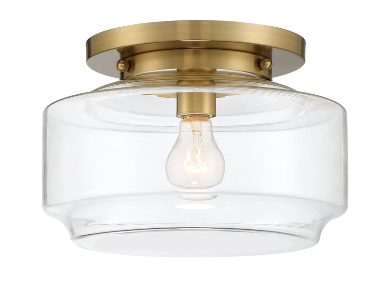 Craftmade X3112-SB Peri 1 Light 12" Flush Mount -Satin Brass