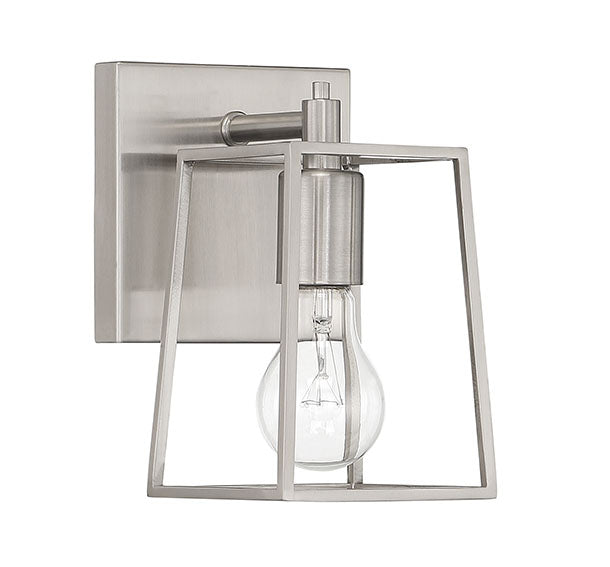 Craftmade 12105BNK1 Dunn 1 Light Wall Light Sconce -Brushed Polished Nickel