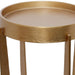Velora Accent Table | Cast Aluminum and Old Brass Antique (12 in. W x 24 in. H)