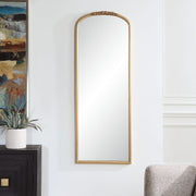 Orlina Antique Gold Mirror | Classic Arch Iron Frame Mirror (22 in. W x 59 in. H x 2 in. D)