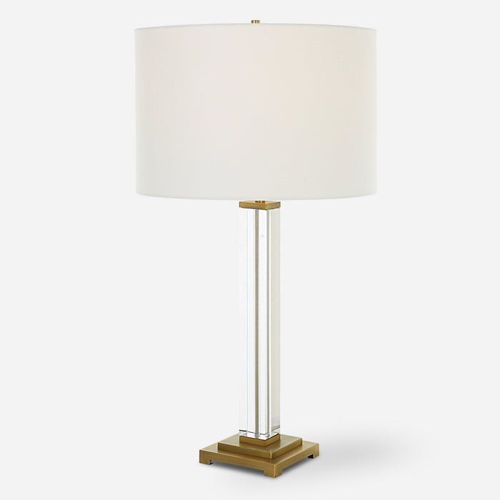 Uttermost Crystal Column Table Lamp