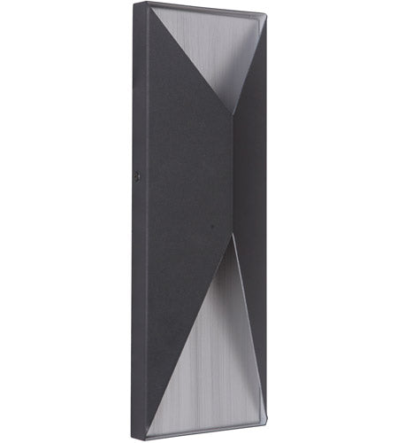Craftmade Z3412-TBBA-LED Peak 2 Light Medium LED Outdoor Pocket Sconce -Textured Black/Brushed Aluminum