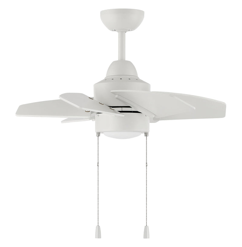 Craftmade PPT24W6 Propel II Outdoor LED Ceiling Fan -White