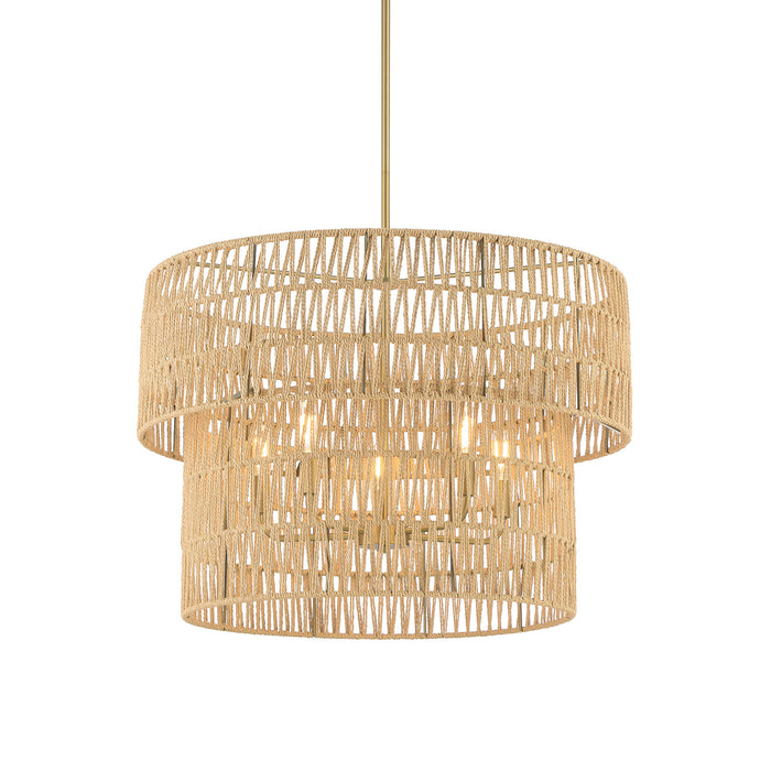 Minka Lavery Bungalow Heaven 5 Light Pendant-Soft Brass