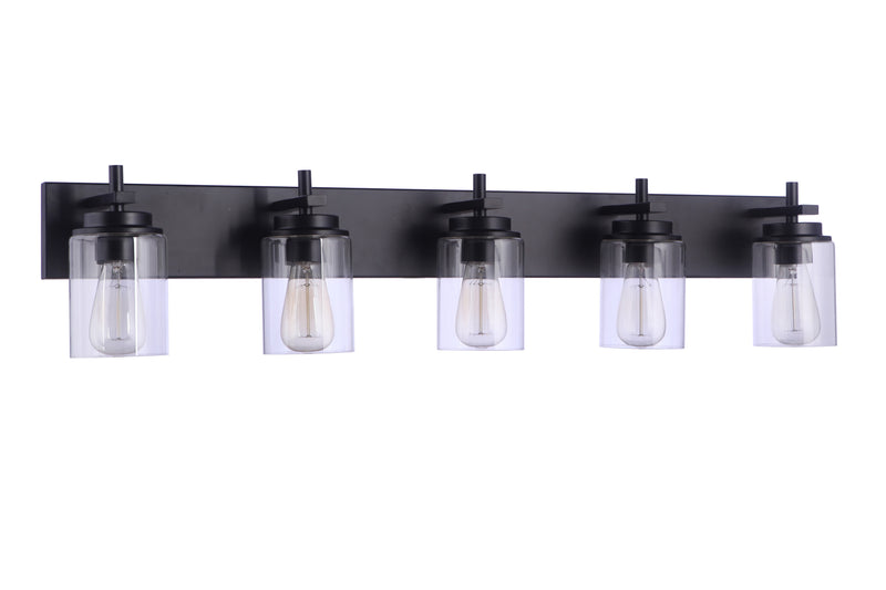 Craftmade 17441FB5 Reeves 5 Light Bathroom Vanity Light -Flat Black