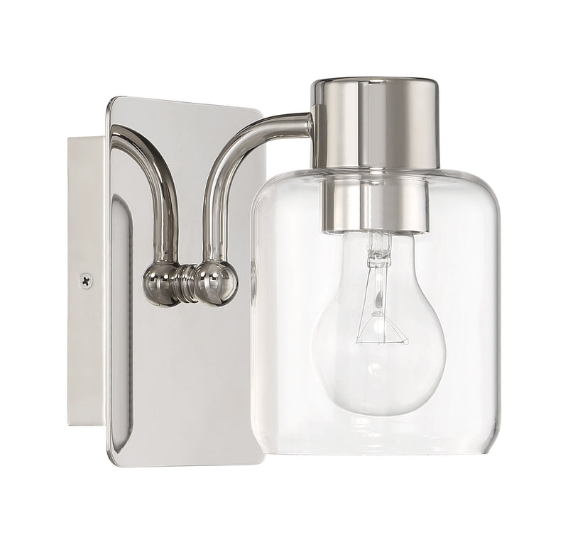 Craftmade 17705PLN1 Rori 1 Light Wall Light Sconce -Polished Nickel