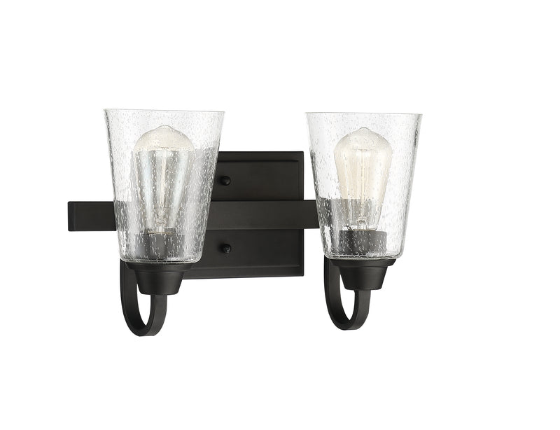 Craftmade 41902-ESP-CS Grace 2 Light Bathroom Vanity Light -Espresso (Clear Seeded Glass)