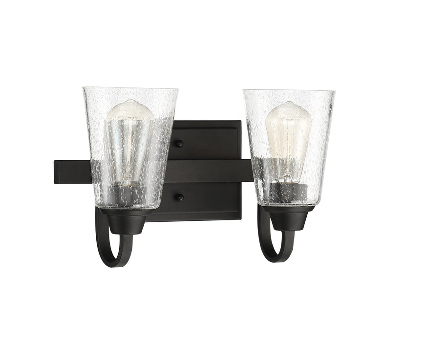 Craftmade 41902-ESP-CS Grace 2 Light Vanity -Espresso (Clear Seeded Glass)
