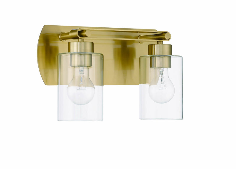 Craftmade 17614SB2 Hendrix 2 Light Vanity -Satin Brass - ALCOVE LIGHTING