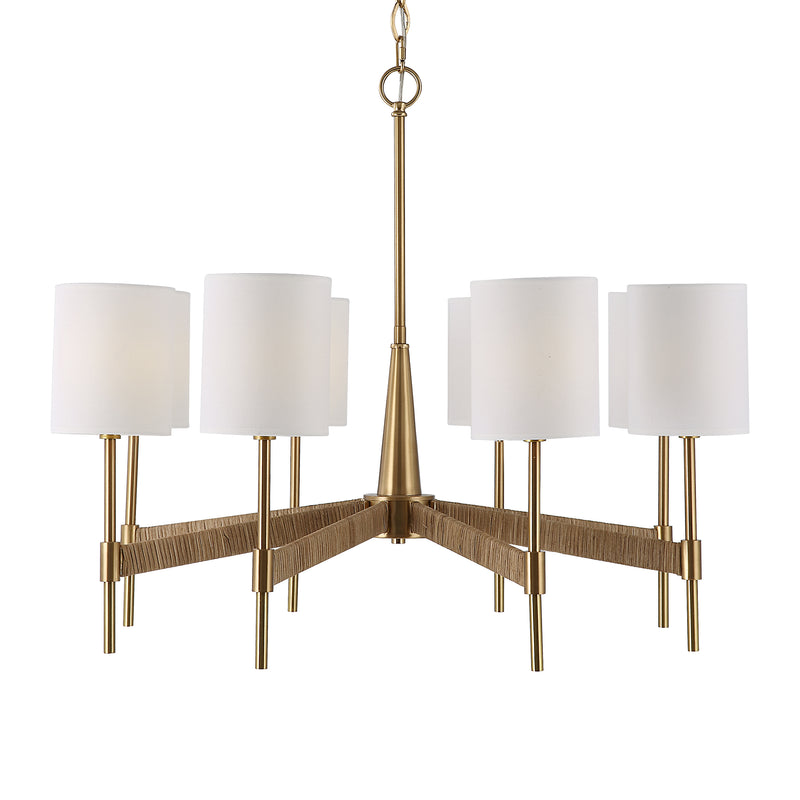 Uttermost Lautoka Rattan 8 Light Chandelier - ALCOVE LIGHTING