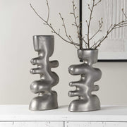 Uttermost 18145 Free Flowing Nickel Vases Set/2