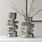 Uttermost 18145 Free Flowing Nickel Vases Set/2