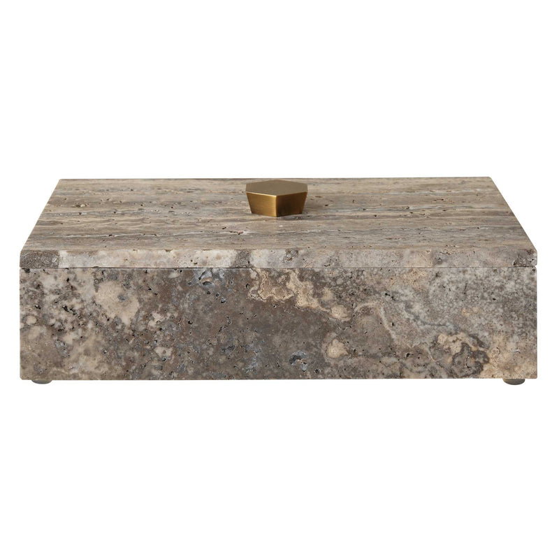 Uttermost 18153 Griseus Travertine Stone Box
