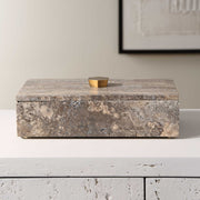 Uttermost 18153 Griseus Travertine Stone Box
