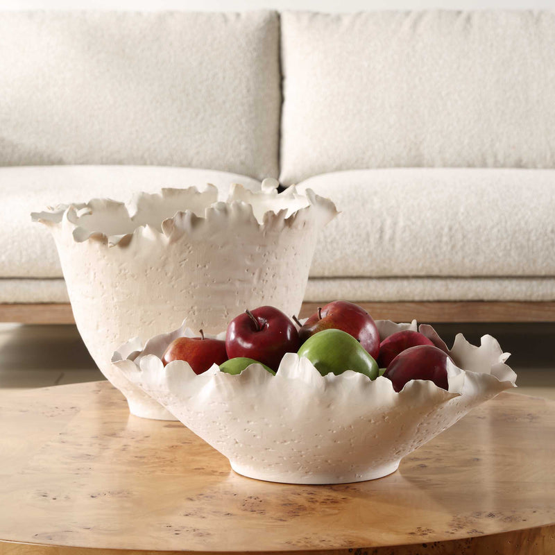 Uttermost 18155 Blossom Tall Off-white Bowl