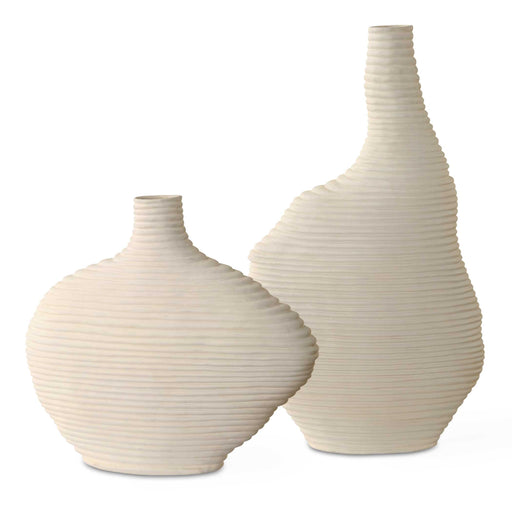 Uttermost 18140 Duostacked Matte White Vases Set/2