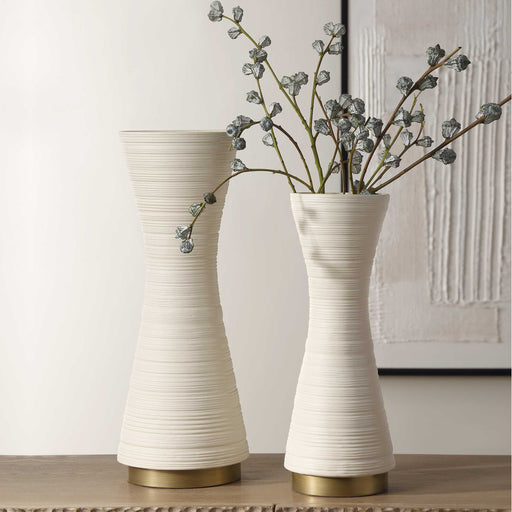Uttermost 18142 Ridgeline White Vases Set/2