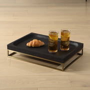 Uttermost 18161 Shadowstone Cast Black Tray