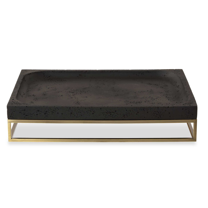 Uttermost 18161 Shadowstone Cast Black Tray
