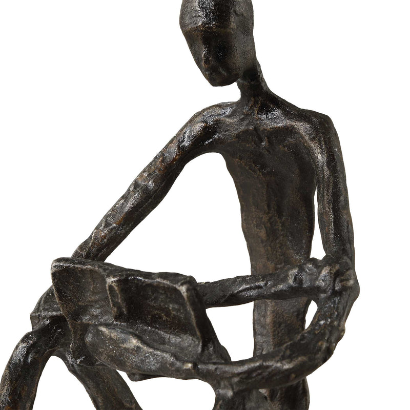 Uttermost 18162 Sit Back Relax And Read Iron Sculpture