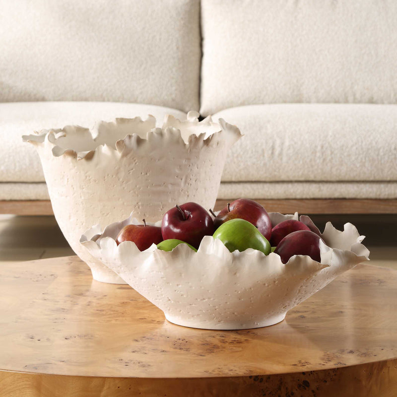 Uttermost 18154 Blossom Short Off-white Bowl