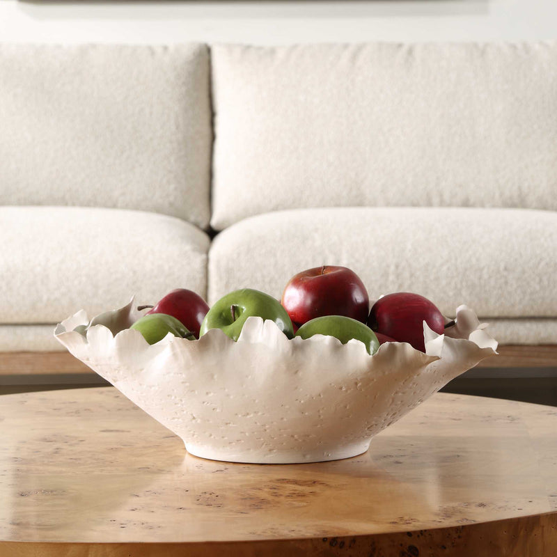 Uttermost 18154 Blossom Short Off-white Bowl