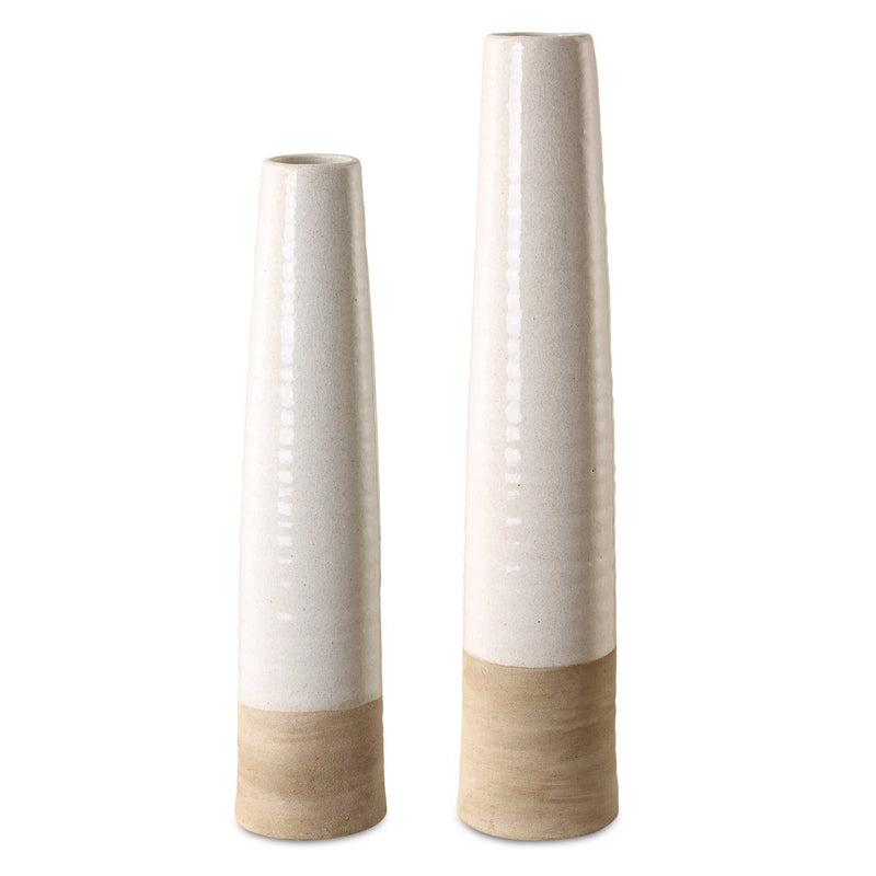 Uttermost 18156 Ivory Sands Ceramic Vases Set/2