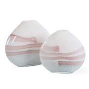 Uttermost 18159 Blush Swirl Glass Vases Set/2