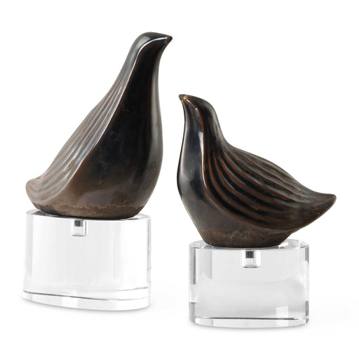 Uttermost 18144 Nesting Bird Gray Sculptures Set/2