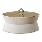 Uttermost 18165 Luxe White Shagreen Round Box