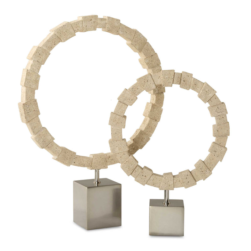 Uttermost 18167 Ivory Fusion Stone Rings Set/2