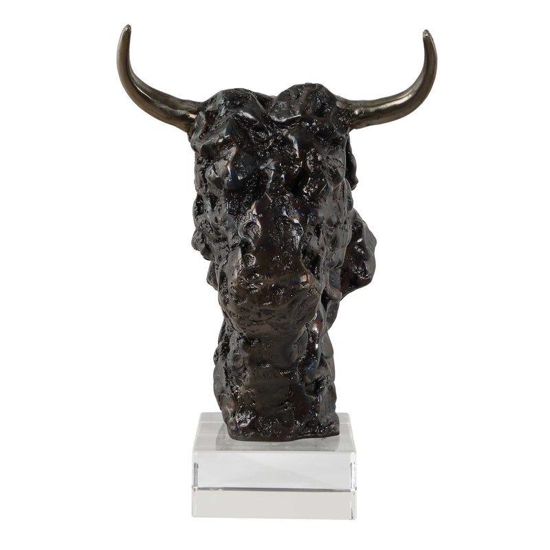 Uttermost 18148 Bison Bust Bronze Sculpture