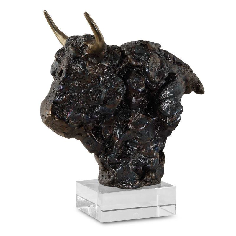 Uttermost 18148 Bison Bust Bronze Sculpture