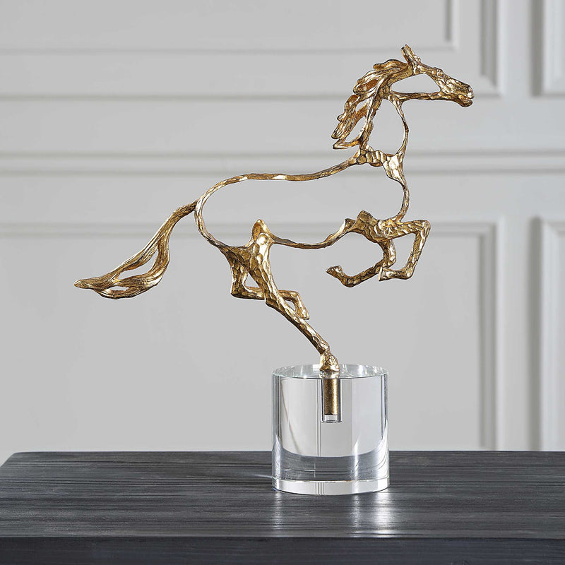 Uttermost 18146 Gallop Gold Sculpture