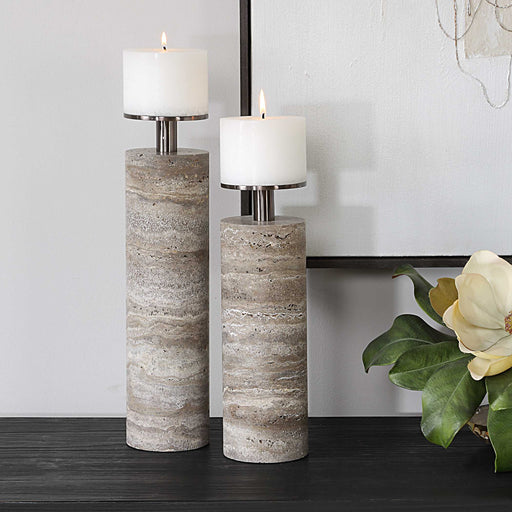 Uttermost 18186 Shadowstone Candleholders Set/2