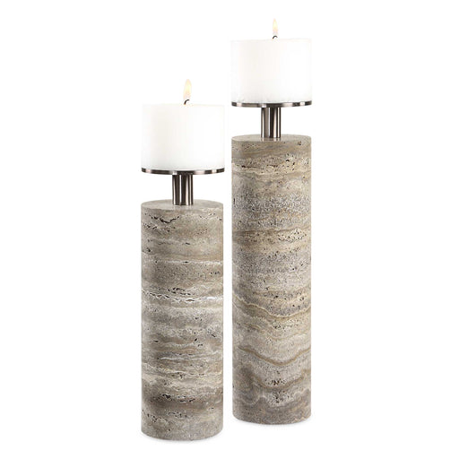 Uttermost 18186 Shadowstone Candleholders Set/2