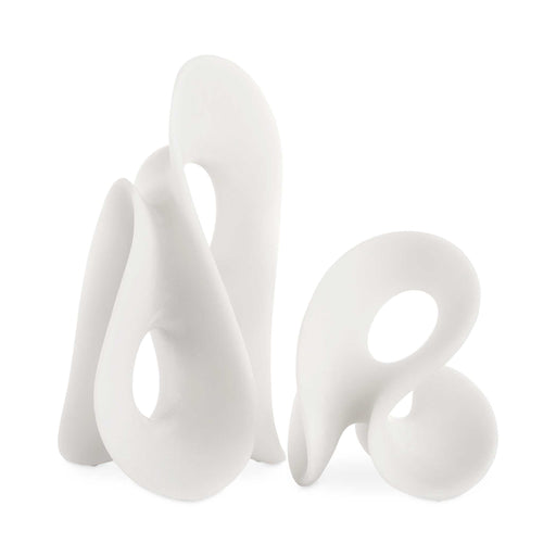 Uttermost 18194 Silent Wave White Sculptures Set/2