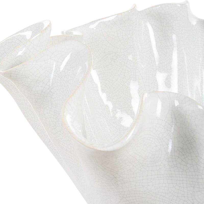 Uttermost 18184 Ruffle White Bloom Bowl