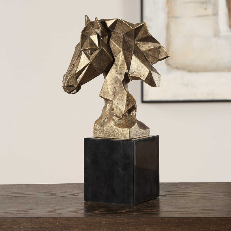 Uttermost 18185 Chiseled Horse Bust Sculpture
