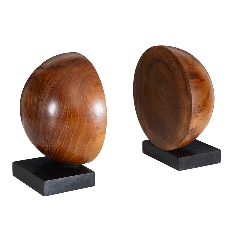 Uttermost 17128 Teak And Noir Bookends Set/2