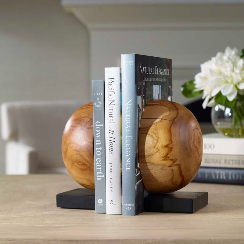 Uttermost 17128 Teak And Noir Bookends Set/2