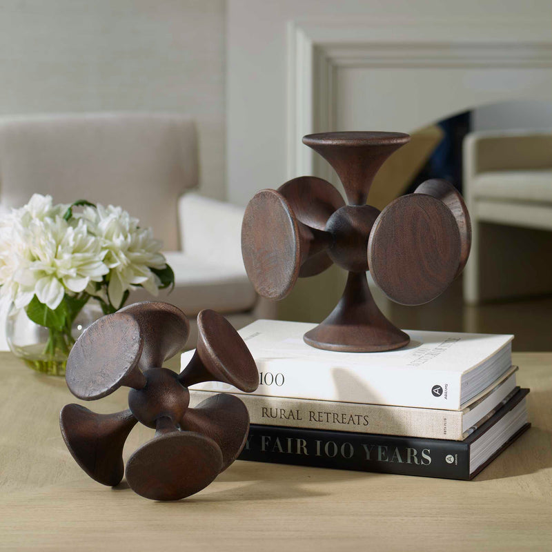 Uttermost 17132 Balanced Harmony Dark Wooden Sculptures Set/2