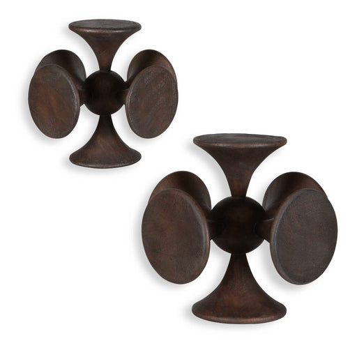 Uttermost 17132 Balanced Harmony Dark Wooden Sculptures Set/2