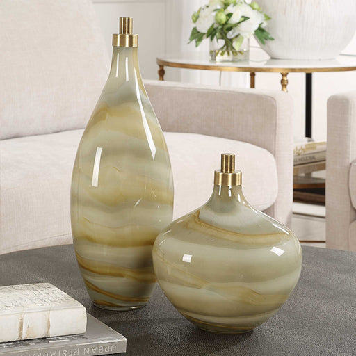 Uttermost 18223 Cascade Glass Bottles Set/2