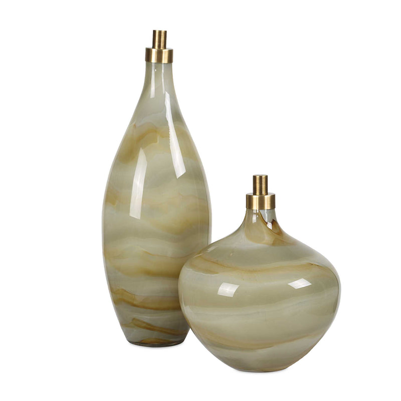 Uttermost 18223 Cascade Glass Bottles Set/2